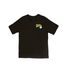 Camiseta Negra de Cuello en V Flex Seal